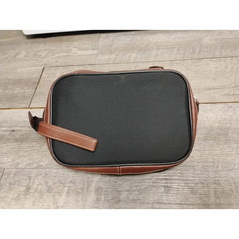 Dopp Toiletry Men's Brown Leather Water Dopp Travel Bag